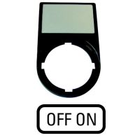 Tabliczka opisowa, ramka tabliczek OFF ON, M22S-ST-GB10, czarna RMQ-Titan M22 | 216499 Eaton