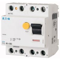 Wyłącznik różnicowoprądowy 4P 25A 30mA typ AC, PF6-25/4/003 | 286504 Eaton