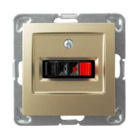 Gniazdo głośnikowe pojedyncze GG-1Y/m/28 złoty metalic, Impresja | GG-1Y/m/28 Ospel