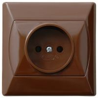 Gniazdo pojedyncze GP-1A/24 seria AKCENT BRĄZOWY | GP-1A/24 Ospel