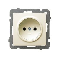 Gniazdo pojedyncze GP-1G/m/27 seria AS ECRU | GP-1G/m/27 Ospel