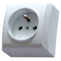 Gniazdo pojedyncze z/u 16A, zaciski gwintowe, białe, BIS | GN-1BZ/00 Ospel