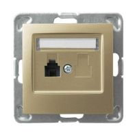 Gniazdo telefoniczne pojedyncze GPT-1Y/m/28 złoty metalic, Impresja | GPT-1Y/m/28 Ospel