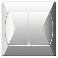 Łącznik schodowy + jednobiegunowy z podświetleniem pomarańczowym ŁP-9AS/00 | ŁP-9AS/00 Ospel