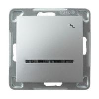 Łącznik schodowy z podświetleniem niebieskim ŁP-3YS/m/18 srebro, Impresja | ŁP-3YS/m/18 Ospel