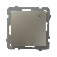 Łącznik zwierny dzwonek 10AX, zaciski gwintowe, satyna light, As | ŁP-6G/m/45 Ospel