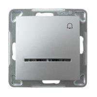 Łącznik zwierny "dzwonek" z podświetleniem niebieskim ŁP-6YS/m/18 srebro, Impresja | ŁP-6YS/m/18 Ospel