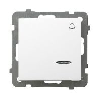 Łącznik zwierny dzwonek z podświetleniem pomarańczowym, 10AX, IP20 zaciski gwintowe, biały, AS | ŁP-6GS/m/00 Ospel