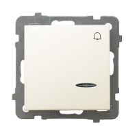 Łącznik zwierny "dzwonek" z podświetleniem pomarańczowym ŁP-6GS/m/27 seria AS ECRU | ŁP-6GS/m/27 Ospel