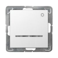 Łącznik zwierny "światło" z podświetleniem pomarańczowym ŁP-5YS/m/00 Biały, Impresja | ŁP-5YS/m/00 Ospel