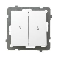 Łącznik żaluzjowy, zwierny, biały, AS | ŁP-7G/m/00 Ospel