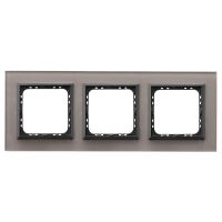 Ramka potrójna szkło+PC grubość 4mm, szare szkło, Sonata | R-3RGC/41/25 Ospel