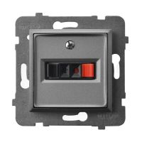 Gniazdo głośnikowe pojedyncze GG-1U/m/70 szary mat, Aria | GG-1U/m/70 Ospel