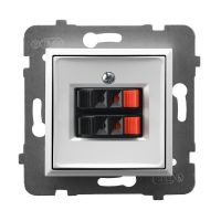 Gniazdo głośnikowe podwójne GG-2U/m/00 biały, Aria | GG-2U/m/00 Ospel