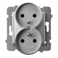 Gniazdo podwójne z/u moduł bez ramki | GP-2URZ/m/18 Ospel