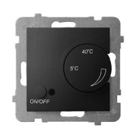 Regulator temperatury z czujnikiem napowietrznym RTP-1UN/m/33czarny metalik, Aria | RTP-1UN/m/33 Ospel