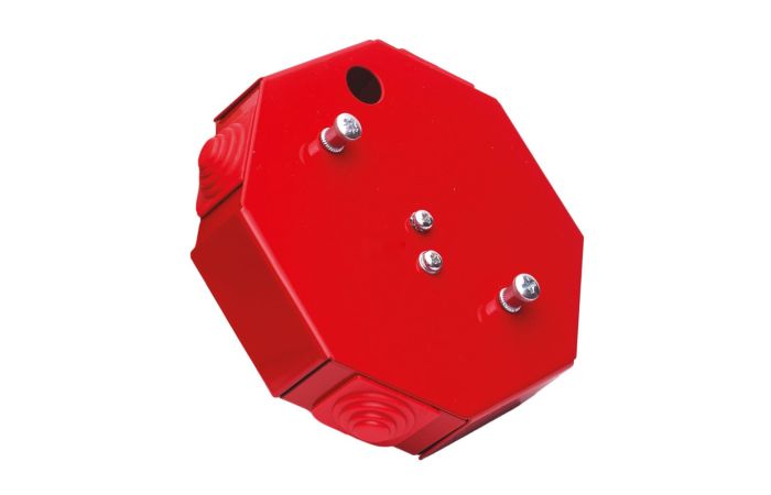 Puszka instalacyjna przeciwpożarowa ośmiokątna z bezpiecznikiem 0,375A, kolor czerwony | PIP-1AN / 0,375A W2 Poland