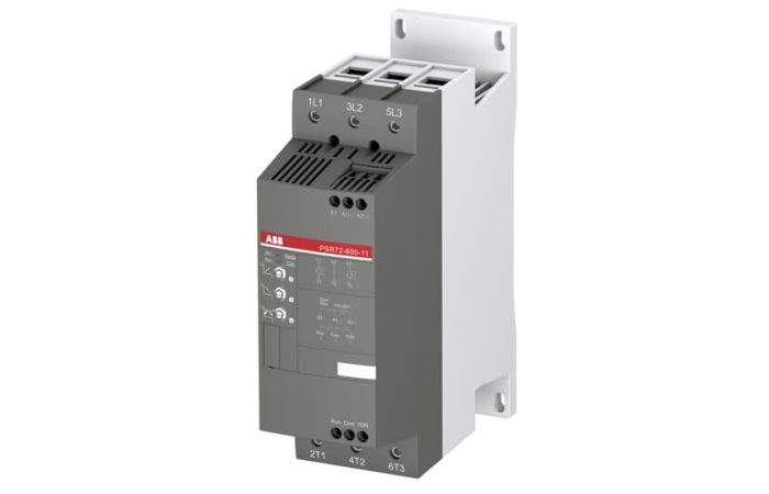 Softstart PSR72-600-11, napięcie zasilania 208-600V AC, 72A, 37kW, sterowanie 24V AC/DC | 1SFA896113R1100 ABB