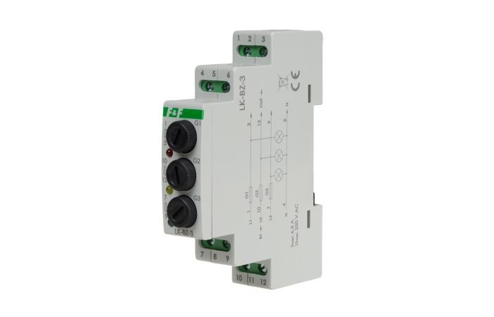 Lampka kontrolna zasilania trójfazowa z bezpiecznikami LK-BZ-3K | LK-BZ-3K F&F