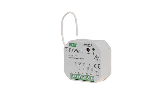 Przekaźnik bistabilny radiowy podwójny FW-R2P 85-265V AC/DC montaż podtynkowy | FW-R2P F&F