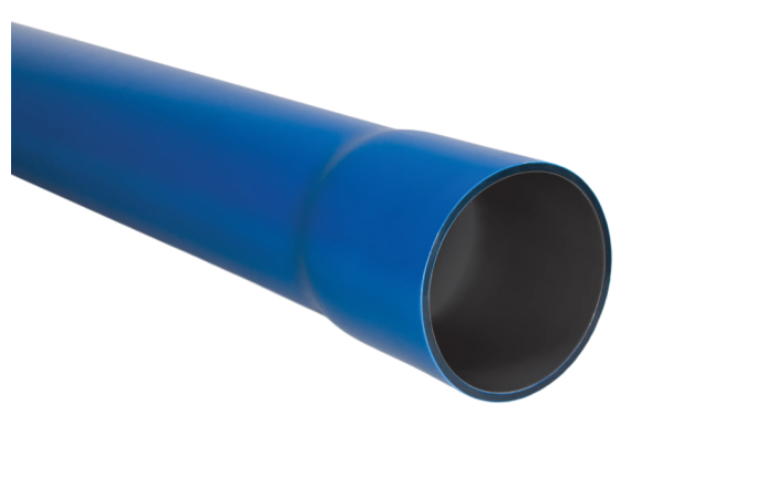 Rura osłonowa sztywna gładka z kielichiem ROS-M 110/5,5 750N niebieska (6m/50szt) SRS | 10675 TT Plast
