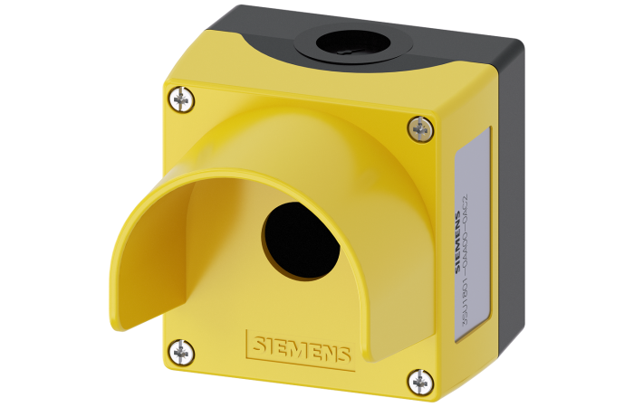 Obudowa sterownicza do FI 22mm, 1 otw&oacute;r, plastikowa, ż&oacute;łta z koł. ochr. bez wyposażenia, SIRIUS ACT | 3SU1801-0AA00-0AC2 Siemens