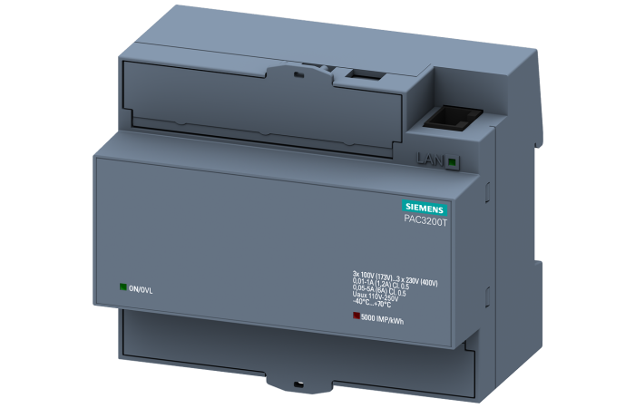 Miernik parametr&oacute;w sieci wielofunkcyjny SENTRON PAC3200T' 400V, ETHERNET, DIN 35mm | 7KM3200-0CA01-1AA0 Siemens