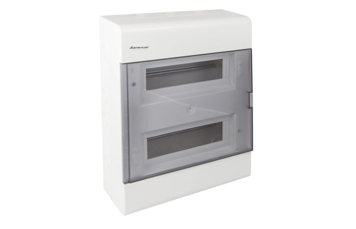 Rozdzielnica n/t SRn-24 (2x12) (N+PE) IP40 397x298x95mm, drzwi transparentne | 1.6 Elektro-Plast Opat&oacute;wek