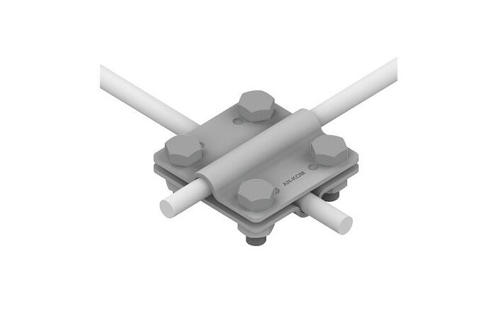 Złącze krzyżowe 2 płytki 4xM8 B do 30mm /OG/ | A191060 An-kom