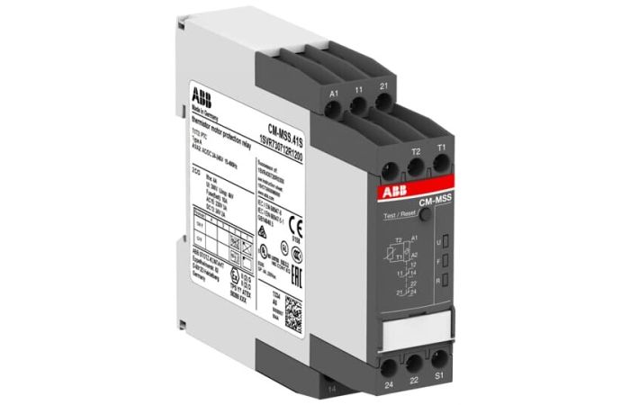 Przekaźnik monitorujący termistorowy, 24-240V AC/DC, 2C/O, CM-MSS.41S, zaciski śrubowe | 1SVR730712R1200 ABB