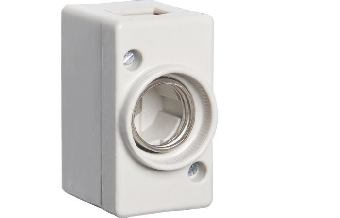 Gniazdo bezpiecznikowe ceramiczne DII E27 1P 25A 500V na płytę zaciski pałąkowe 10mm2 | LE27KPS Hager