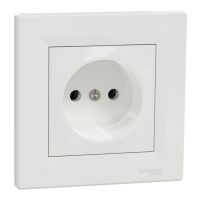 Gniazdo pojedyncze 2P biały, Asfora | EPH3000121 Schneider Electric