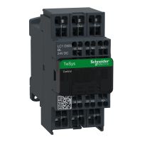 Stycznik mocy TeSys D 32A 3P 15KW 24V DC 1NO 1NC AC-3 zaciski sprężynowe | LC1D323BL Schneider Electric