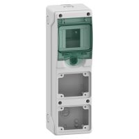 Rozdzielnica modułowa natynkowa 1x4 IP65 do gniazd 2 otwory 65x85mm, mgMRV-1-4-NT-T/2 1, Mureva | 13176 Schneider Electric