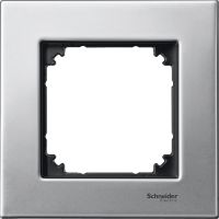 Ramka pojedyncza, metalowa platynowy srebrny, Merten | MTN403160 Schneider Electric