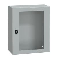 Obudowa Spacial S3D przezroczyste drzwi bez płyty montażowej 600x500x250 (WxSxG) IP66 IK08 RAL7035 | NSYS3D6525T Schneider Electric