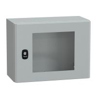 Obudowa Spacial S3D przezroczyste drzwi bez płyty montażowej 300x400x200 (WxSxG) IP66 IK08 RAL7035 | NSYS3D3420T Schneider Electric