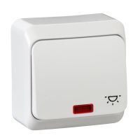 Przycisk "światło" z podświetleniem biały, Prima | WDE001016 Schneider Electric