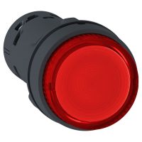 Przycisk czerwony z samoczynnym powrotem bez oznaczenia LED 24V, 1NO,  Harmony XB7 | XB7NW34B1 Schneider Electric