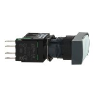 Przycisk płaski biały samopowrót bez podświetlenia prostokątny Harmony XB6 | XB6DA11B Schneider Electric