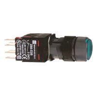 Lampka sygnalizacyjna Przycisk płaski zielony samopowrotny LED 12-24V okrągły Harmony XB6 | XB6AW3B1B Schneider Electric