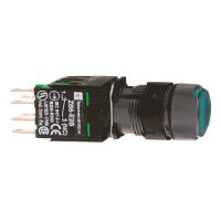 Przycisk podświetlany zielony Fi-16mm płaski okrągły LED 12-24VACDC 1NO | XB6AF3B1B Schneider Electric