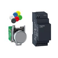 Przycisk metalowy Fi-22mm, 24V DC Harmony XB4 | XB4RFB01 Schneider Electric