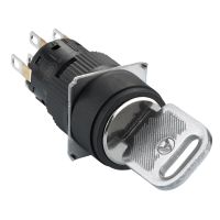 Przełącznik 3-pozycyjny czarny klucz 132 2NO okrągły plastikowy Harmony XB6 | XB6EAG232P Schneider Electric