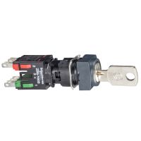 Przełącznik 3 poz czarny klucz nr200 stabilny ( prawo, lewo i środek) kwadratowy Harmony XB6 | XB6CGH5B Schneider Electric
