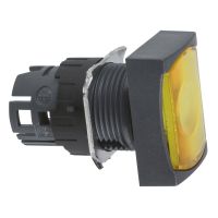 Przycisk płaski żółty samopowrotny LED plastikowy prostokątny Harmony XB6 | ZB6DW5 Schneider Electric