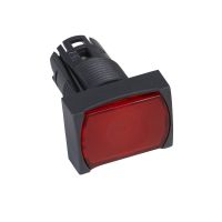 Przycisk płaski czerwony push-push LED plastikowy prostokątny Harmony XB6 | ZB6DF4 Schneider Electric