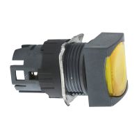 Przycisk płaski żółty samopowrotny LED plastikowy kwadratowy Harmony XB6 | ZB6CW5 Schneider Electric