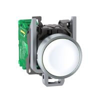 Napęd przycisku z sprężyną zwrotną Fi-22mm biały okrągły metalowy Harmony XB4 | ZB4RTA1 Schneider Electric