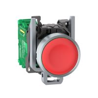 Napęd przycisku z sprężyną zwrotną Fi-22mm czerwony okrągły metalowy Harmony XB4 | ZB4RTA4 Schneider Electric